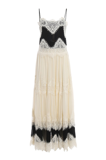 Lillian Embroidered Lace Slip Maxi Dress
