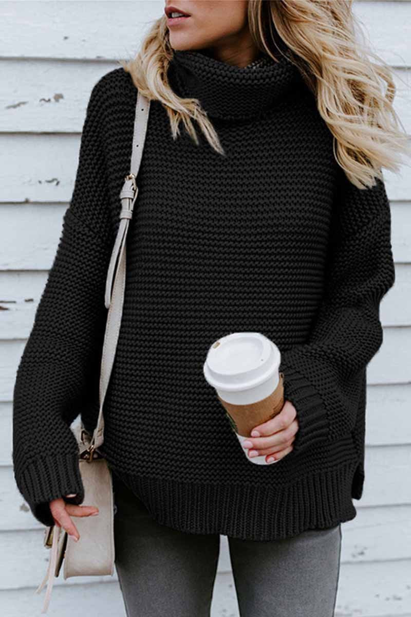 Omyke New Loose Style Turtleneck Sweater(3 Colors)