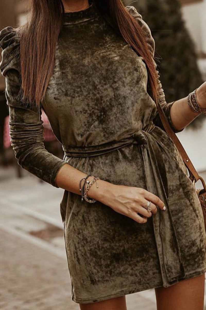 Omyke Casual Sexy Long Sleeve Mini Dress(4 Colors)