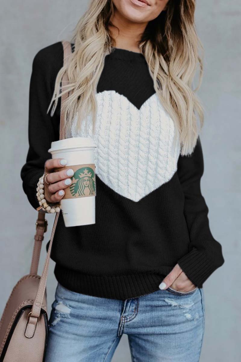 Omyke Heart Shaped Sweater(4 Colors)