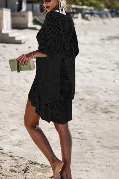 Omyke Hollow Knitted Beach Cover-up(4 Colors)