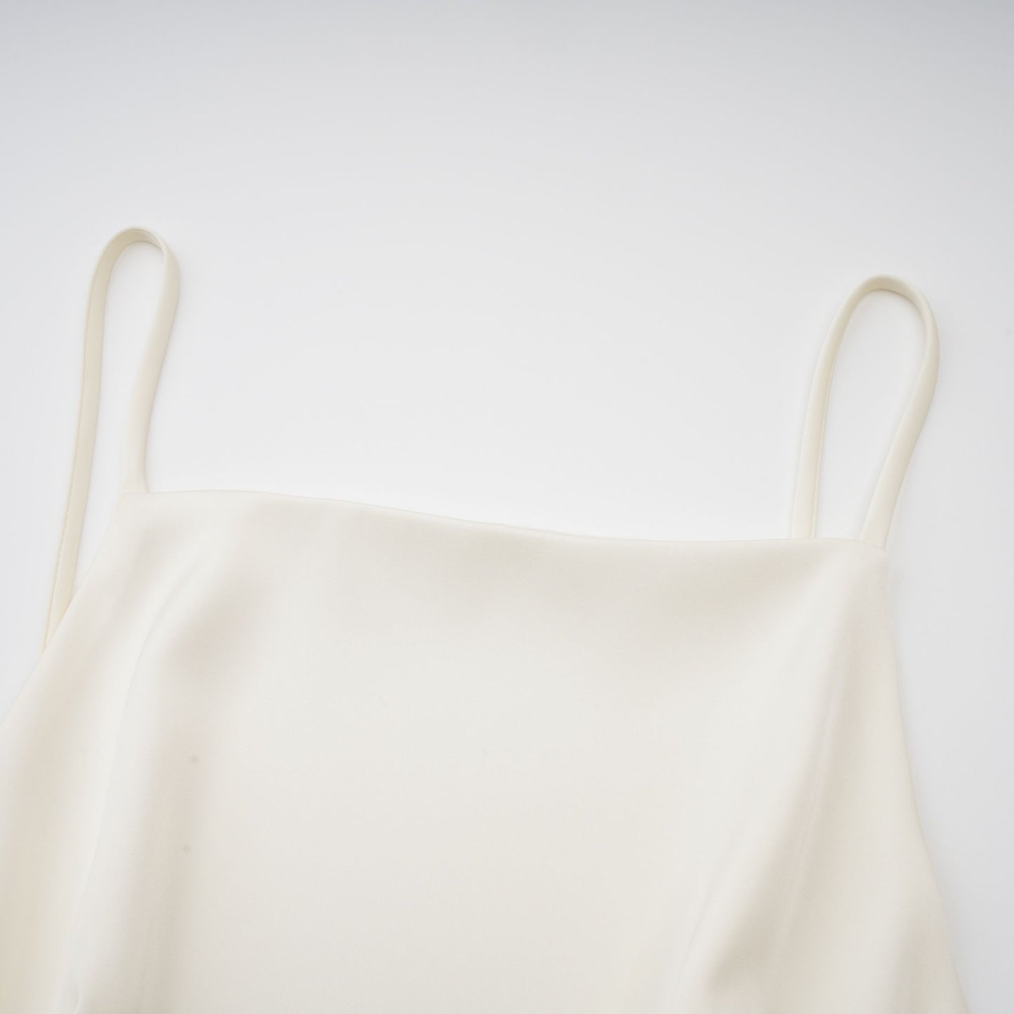 Lyna White Satin Ruffled Mini Dress with Shawl Panel Detail