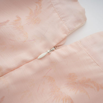 Aya Pink Godet Floral Mini Dress