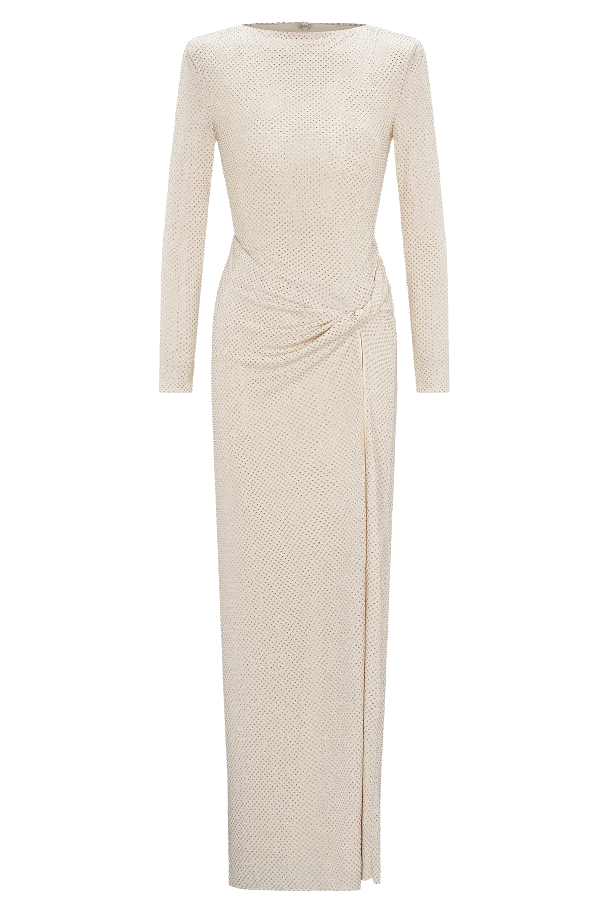 Rhinestone Knotted Bodysuit Maxi Dress