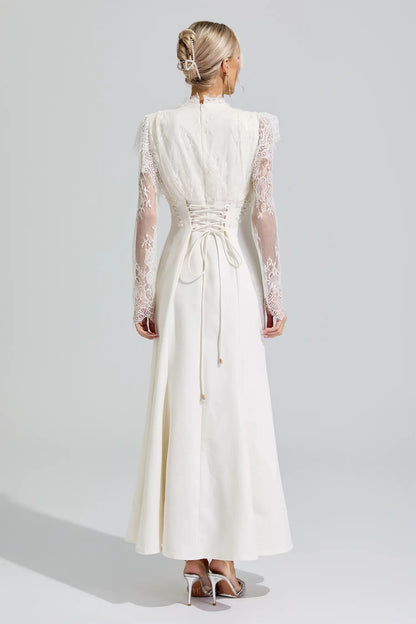 Jael Apricot Lace Mermaid Maxi Dress