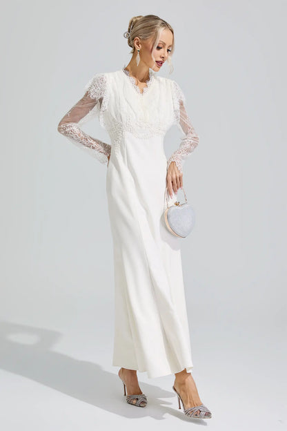 Jael Apricot Lace Mermaid Maxi Dress