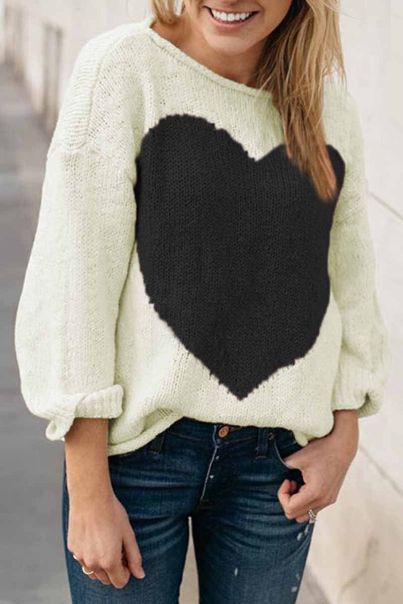 Omyke Contrast Loose sweater