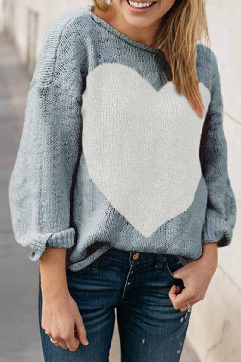 Omyke Contrast Loose sweater