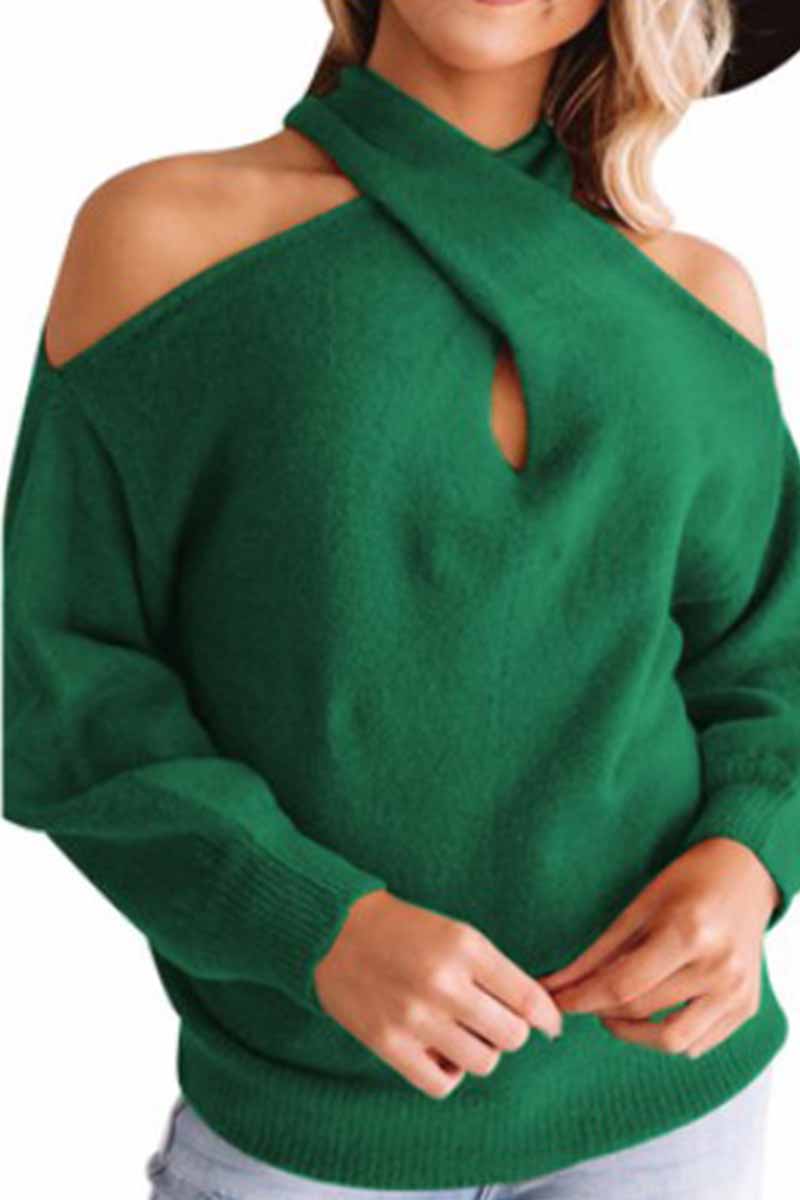 Omyke Hollow-out Loose Sweater(3 Colors)