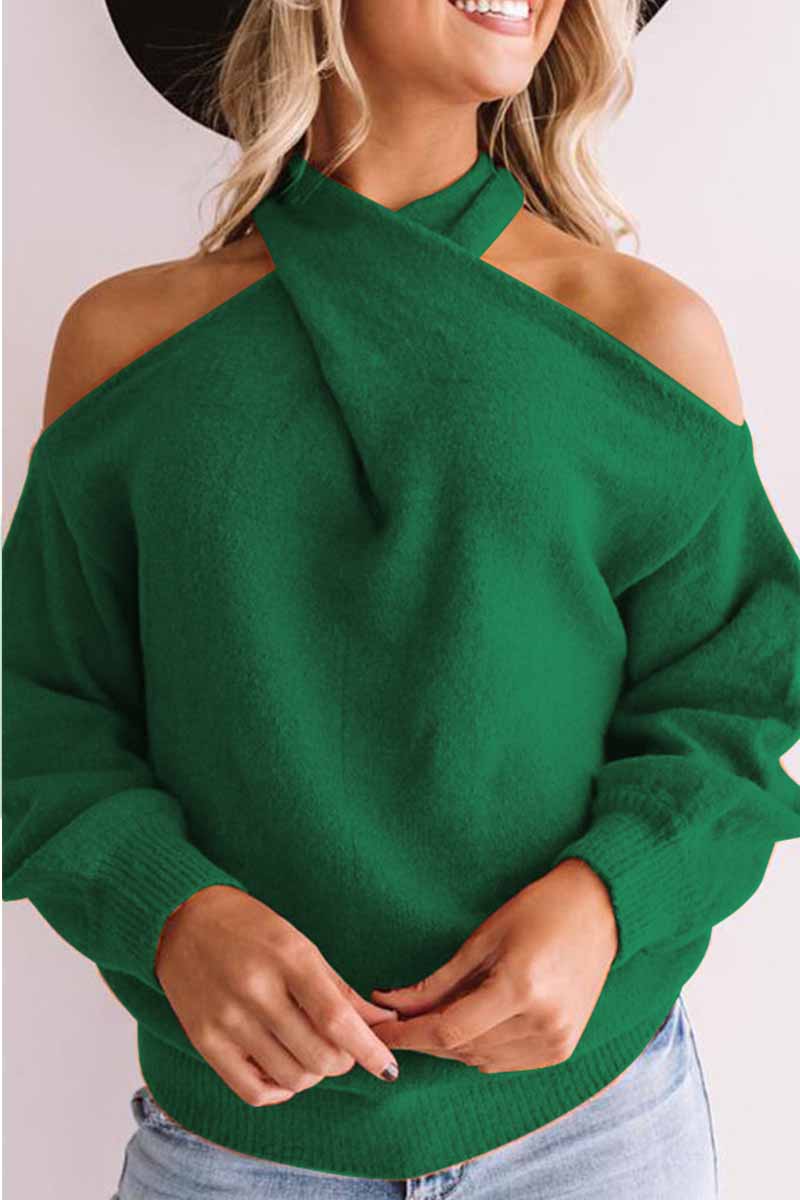 Omyke Hollow-out Loose Sweater(3 Colors)