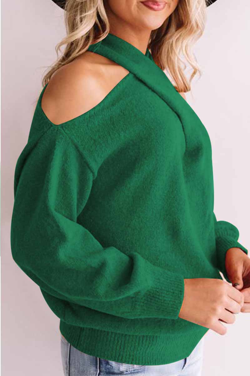 Omyke Hollow-out Loose Sweater(3 Colors)