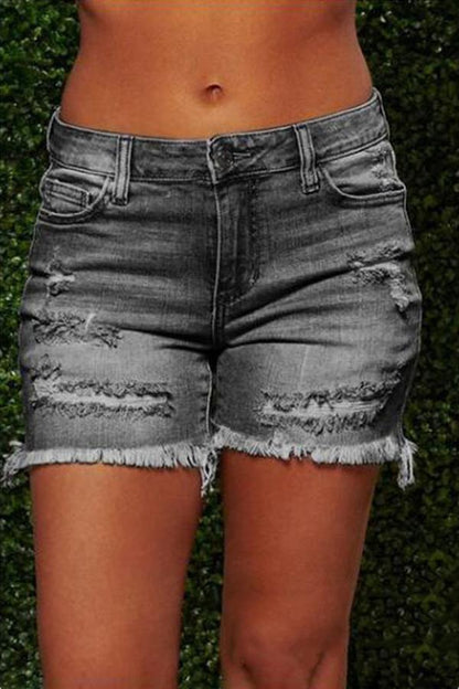 Omyke On-trend Ripped Sexy Denim Shorts(3 colors)