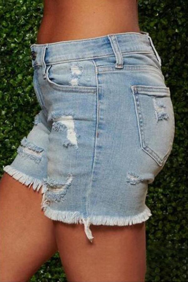 Omyke On-trend Ripped Sexy Denim Shorts(3 colors)