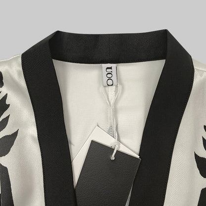 Half Sleeves Flower Print Printed Tied Waist V-Neck Midi Dresses