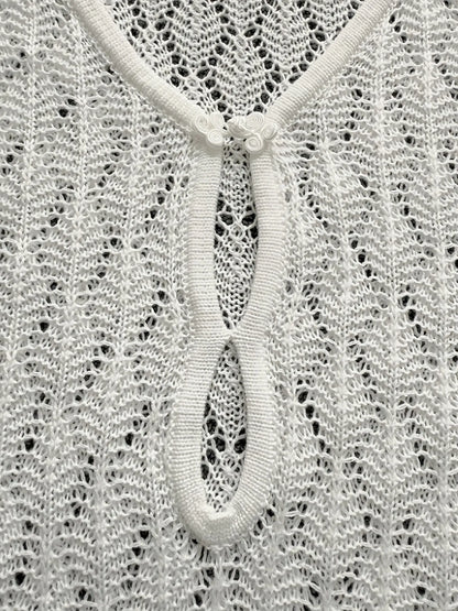 Openwork Long Sleeve Knit Dress