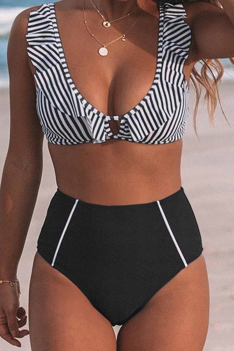 Florcoo Striped Two-piece Swimsuit