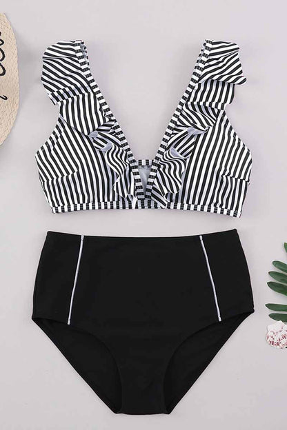 Florcoo Striped Two-piece Swimsuit